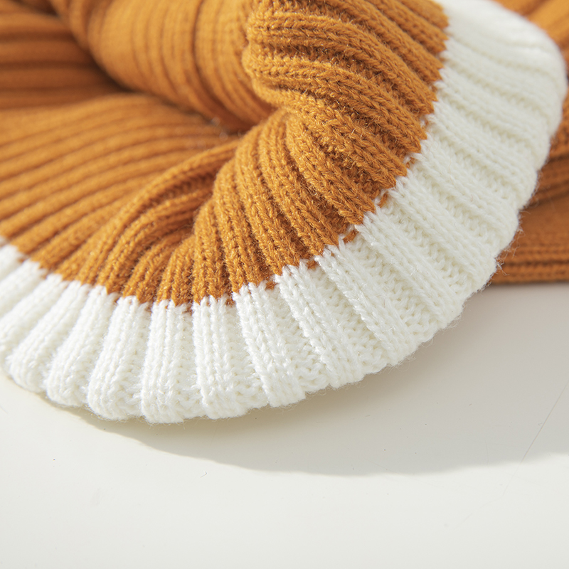 Designer Team Ventilation Faux Fur Wool Fuzzy Cashmere Knitted Custom Winter Beanie Women Men Hat Caps And Scarf Set