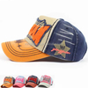 Soft Embroidery Sports Hat Patch Stone Wash Worn Out Baseball Cap Boys Caps with Custom Logo
