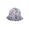 100% Cotton Boys Fisherman Bucket Sun Hat Lovely Baby Hat with Embossed and Puff Printing Bows Pattern