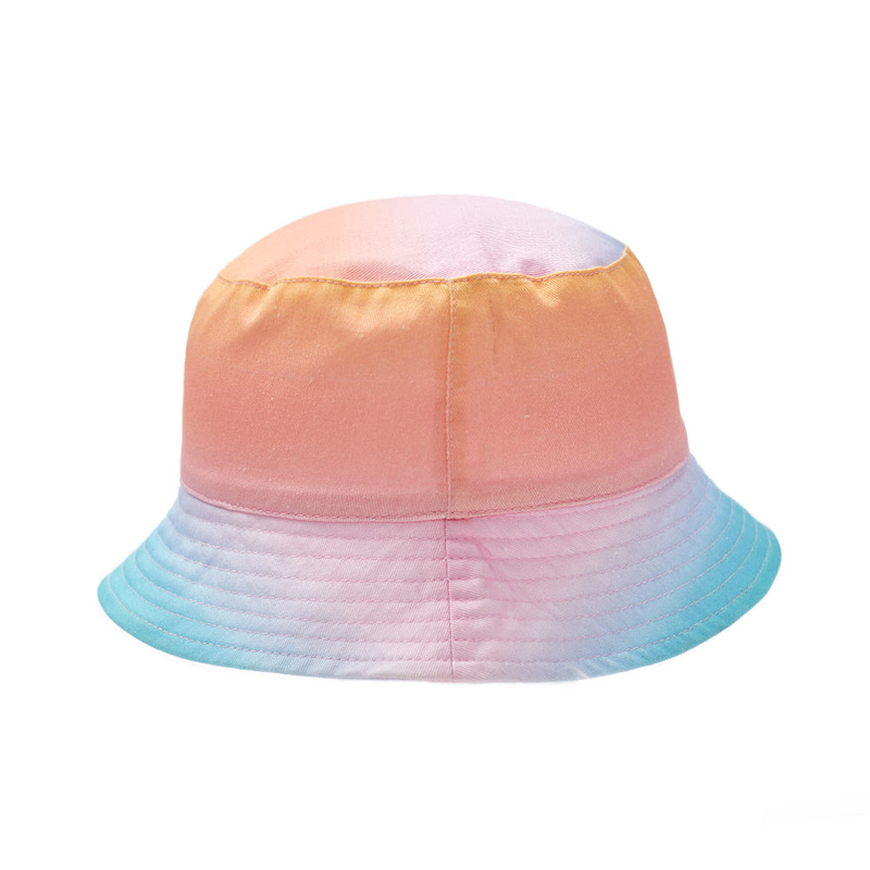 Wholesale Gradient Color Ramp Bucket Cap for Women man Custom Logo 3D Embroidery Summer Sun Cap Casual Fashion Beach Wear