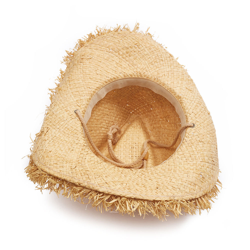 Unisex Wide Brim Summer Straw Hat Custom Bottom Print Natural Lifeguard Style. for Men's Travel Fishing Sports Casual Ski