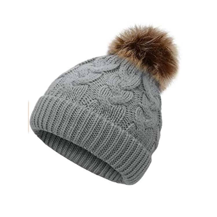Cheap Girl Winter Baby Beanie Hat With Pom Poms