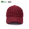 Fashion British Style Gold Line Gorras Small Square Peaked Check Pattern Plaids Tweed Baseball Cap Custom Logo Baseball Hat