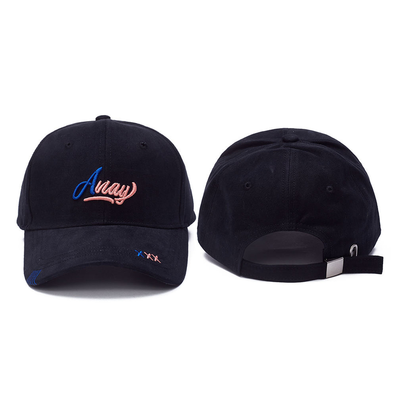 Custom Logo Jean Hats Washed Distressed 100% Cotton 6 Panel Embroidered Bill Old Cowboy Baseball Cap