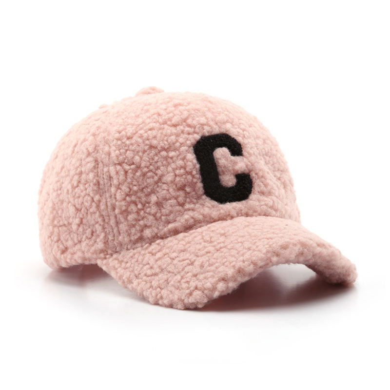 Warm Sherpa Hat Logo Embroidery Custom Faux Fur Plush Fluffy Lamb Wool Winter Fuzzy Baseball Cap