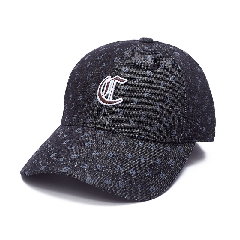 Custom 5 Panel Curved Brim Structured Baseball Cap Oxford Fabric with Embossed Logo Checkered Dot Fruit Patterns