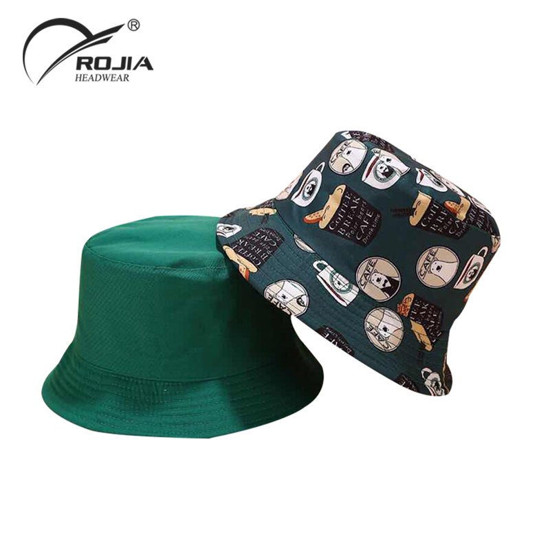 Bulk Custom Logo Summer Children Cotton Animal Print Adjustable Color Bucket Hats for Babies