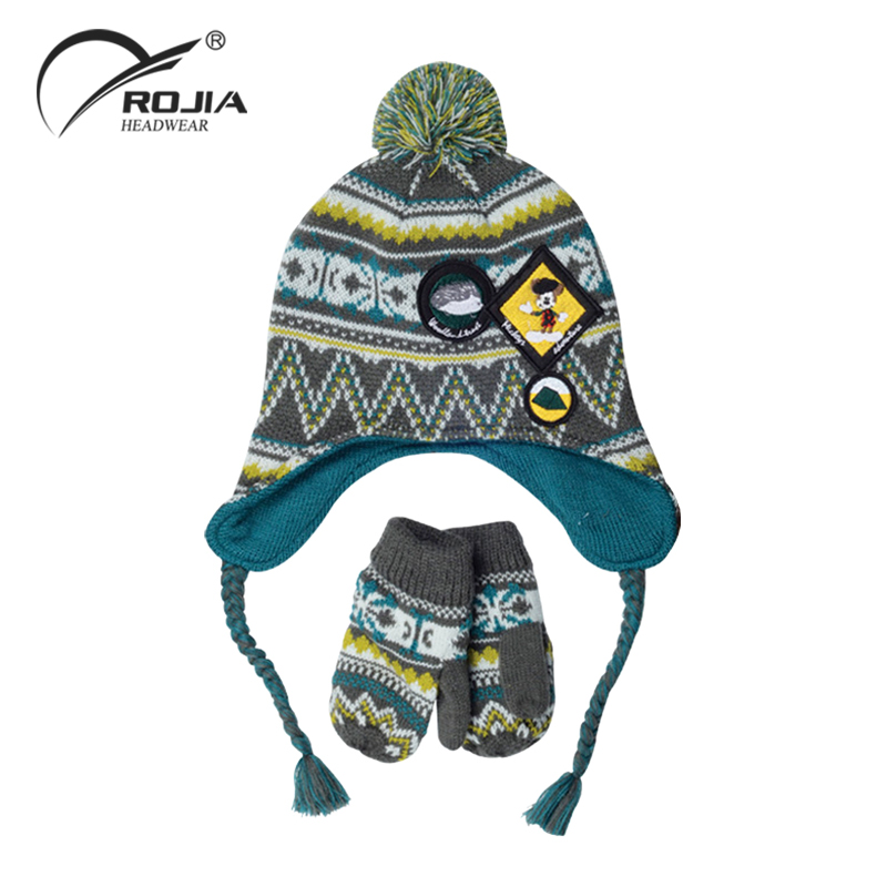 Cheap Price Colorful Handmade Winter Warm Chunky Baby Toddler Knitted Wool Hat Cap Pompom Beanie
