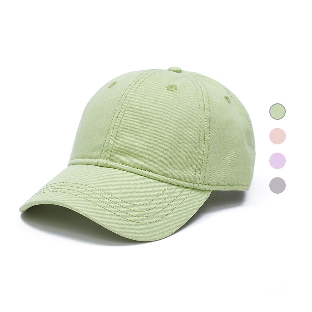 Custom Logo Basic Embroidered Outdoor Sport 6 Panel Baseball Cap Curved Brim 100% Cotton Blank Solid Color Hats for Women