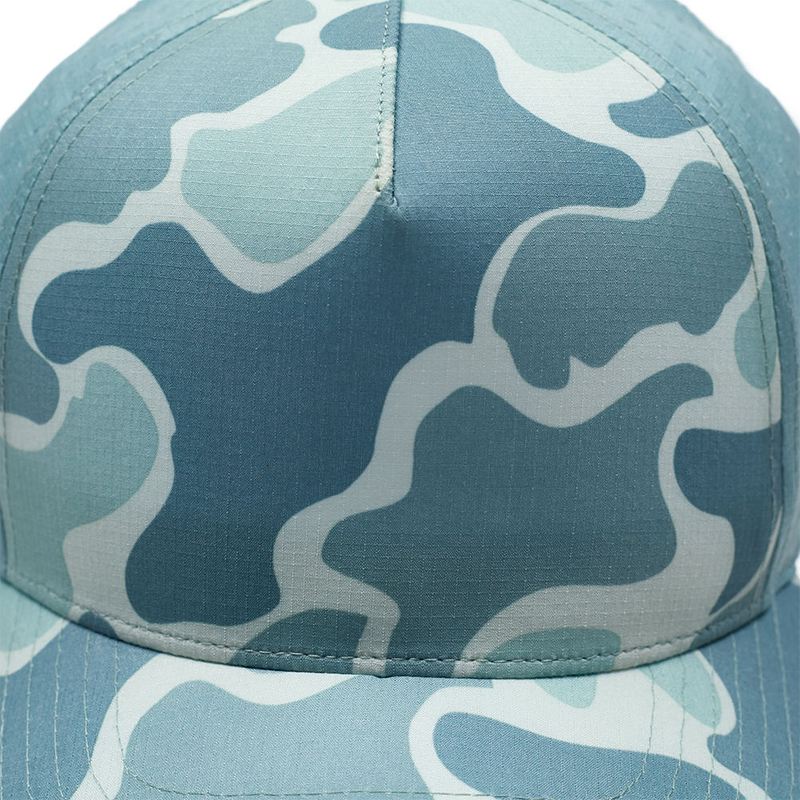 Custom Blank 5 Panel Curved Perforated Hole Baseball Caps Waterproof Camouflage Hat for Men Camo Performance Snapback Hat