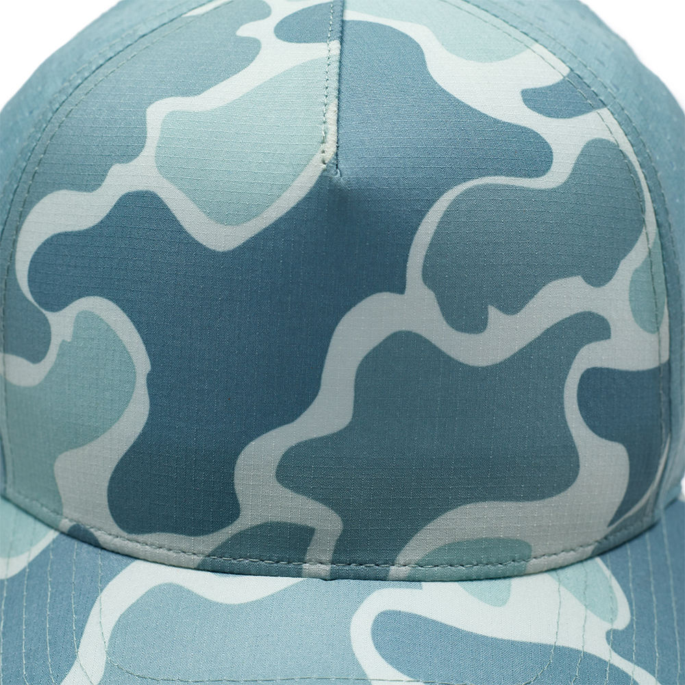 Custom Blank 5 Panel Curved Perforated Hole Baseball Caps Waterproof Camouflage Hat for Men Camo Performance Snapback Hat