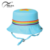 100% Cotton Boys Fisherman Bucket Sun Hat Lovely Baby Hat with Embossed and Puff Printing Bows Pattern