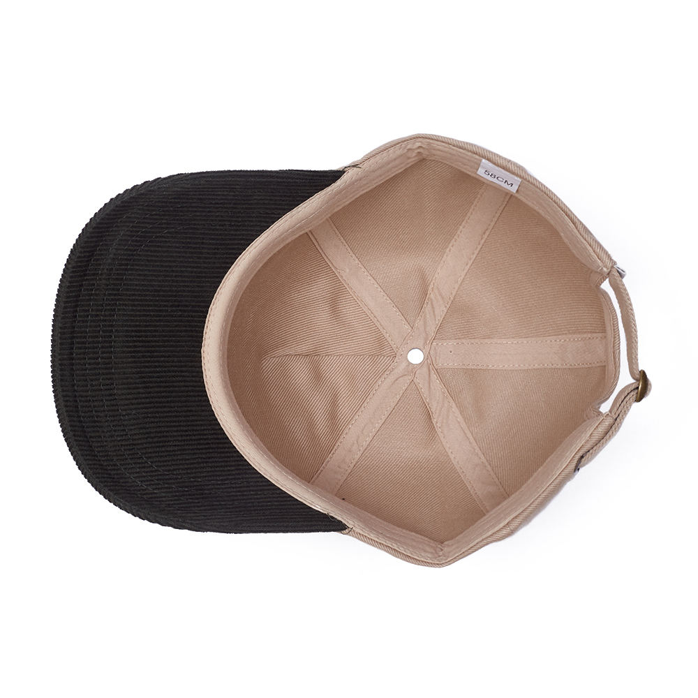 Custom Logo Vintage 6 Panel Striped Large Cotton Fabric Baseball Cap for Casual Wear