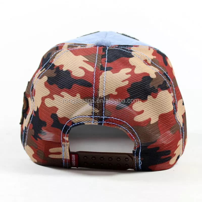 Custom Embroidery 6 Panel Camo Trucker Cap