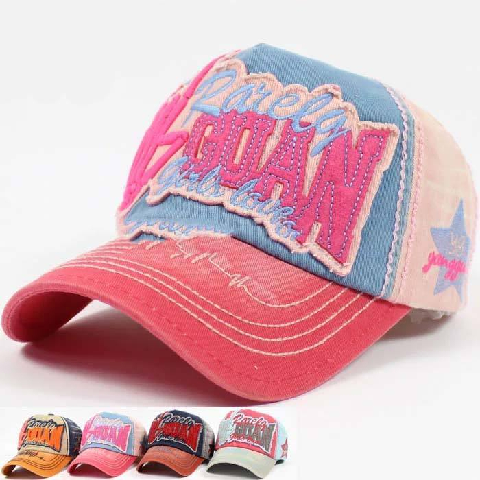 Embroidery Patch Stone Wash Worn Out Baseball Cap