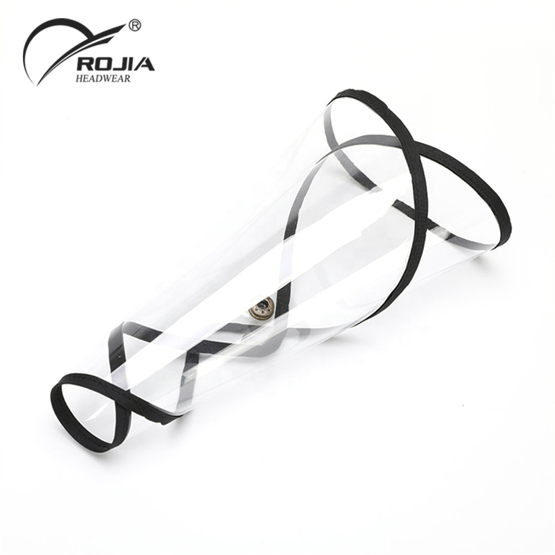 Disposable Baby Full Face Tpu Plastic Transparent Protective Face Shield Baseball Cap Hat with Protective Shield