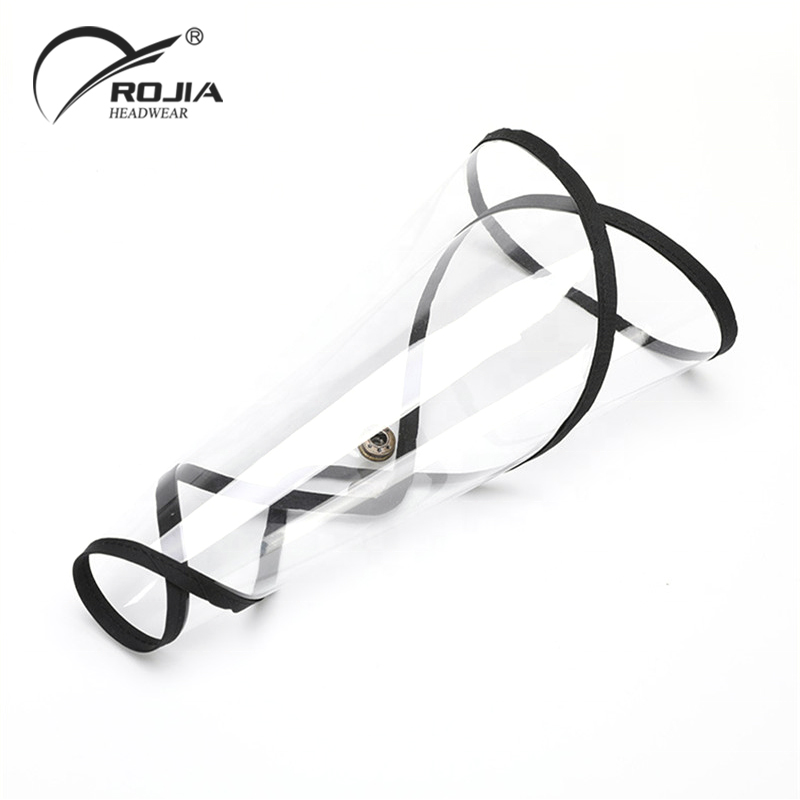 Disposable Baby Full Face Tpu Plastic Transparent Protective Face Shield Baseball Cap Hat with Protective Shield