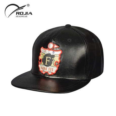 Custom Logo Leather Plain Vintage Blank Snap Back Cap Baseball Basketball Snapback Sports Hat