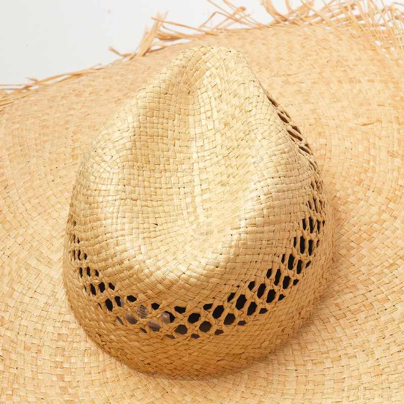 China Factory Supply Fashion Panama Ladies Paper Straw Breathable Wide Brim Hat For Summer Beach