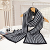 High Quality Goods Houndstooth Weave Excellent Texture Cashmere Winter Knitted Wool Scarf Shawl Custom