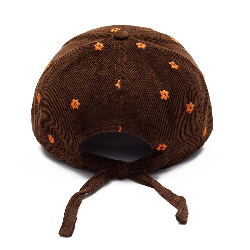 Vintage Corduroy 3D Letter Embroidered Baseball Cap Personalized Soft Top Corduroy Curved Brim Baseball Cap