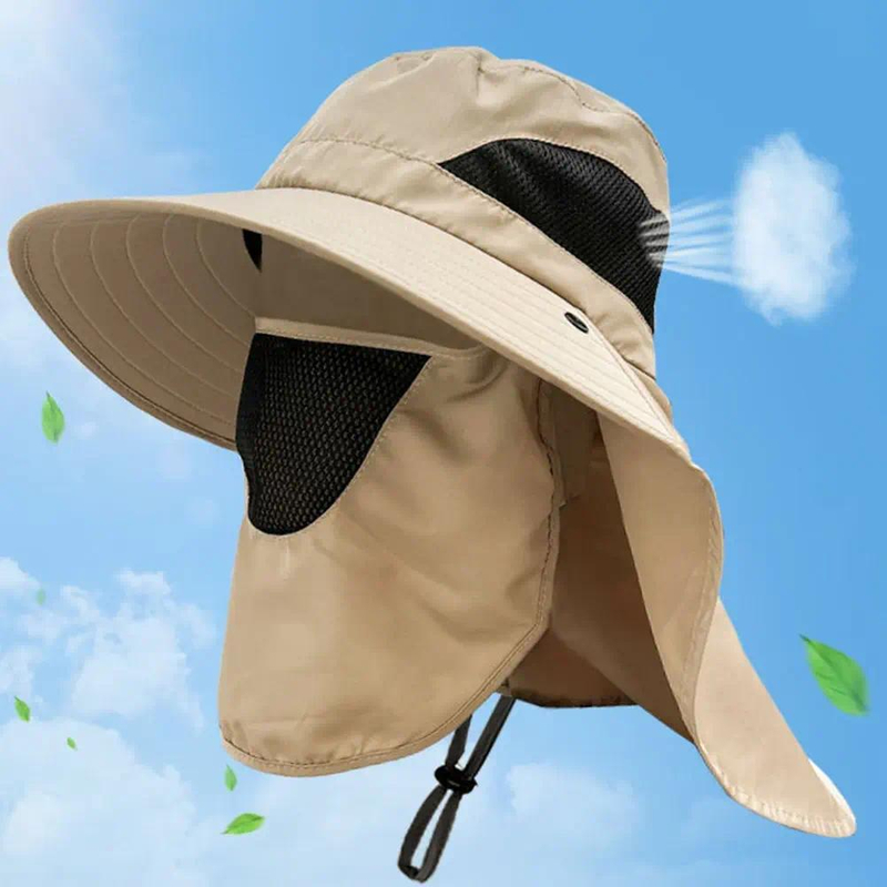 Sun Protection Bucket Hat Man Fishing Fisherman Bucket Hats Cap With Neck Flap