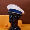 Customized White Blue Scottish Hat Cotton Sea Captain Cap skipper Hat Tactical Sailor Hat Unisex Uniform Wear Peaked Cap