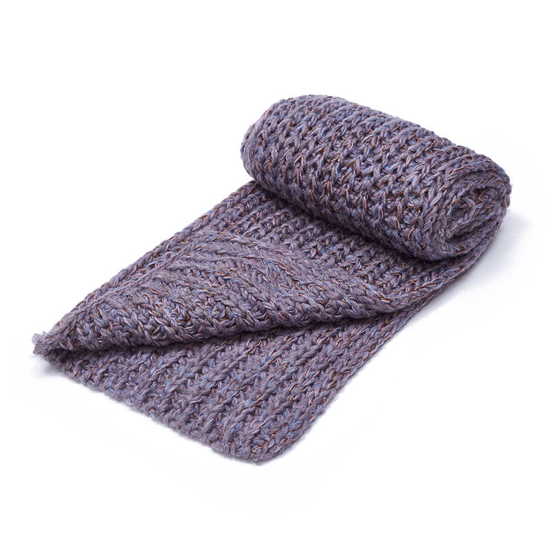 Custom Scarf With Logo for Women Outdoor Solid Color Designer Knitted Scarf Beauty Stylish Retro Daily Winter Scarf Warm