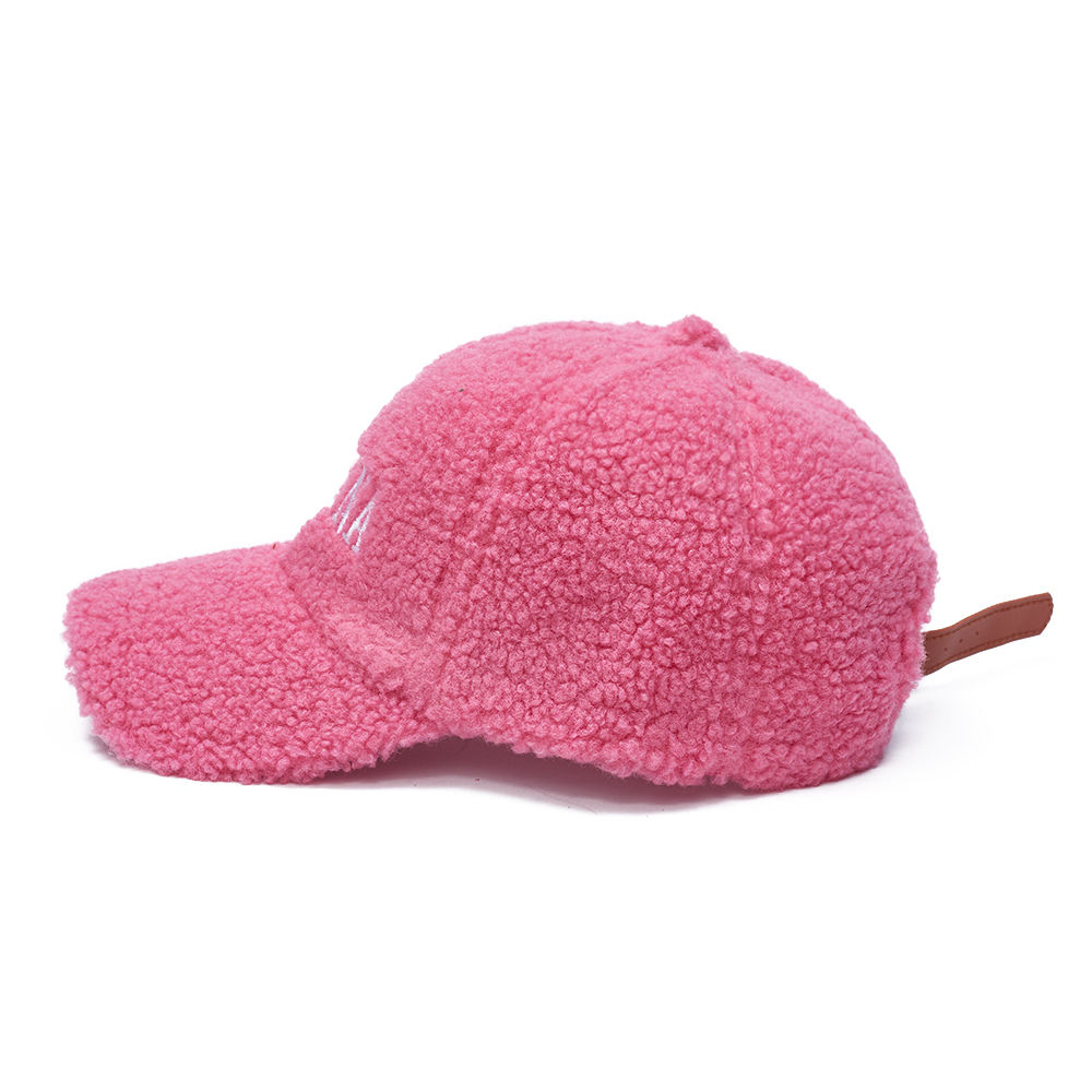 Designer Custom Furry Winter Wool Sports Hats Fleece Baseball Cap Fur