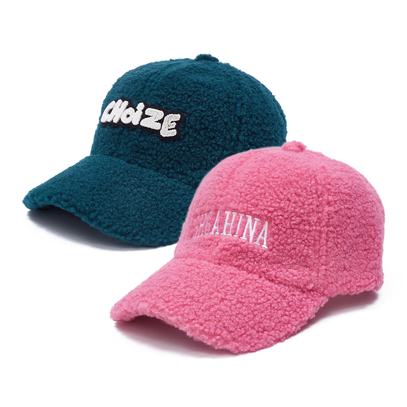 Designer Custom Furry Winter Wool Sports Hats Fleece Baseball Cap Fur