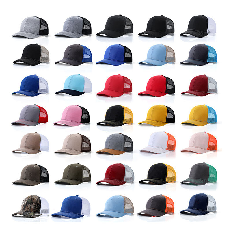 Wholesale Sublimation Blank Trucker Cap Custom Logo Sport Baseball Mesh Foam Hat Trucker Cap