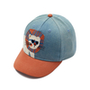 Custom Kids 5 Panels Fashion Cartoon Lion Curved Brim Plush Structured Baseball Cap