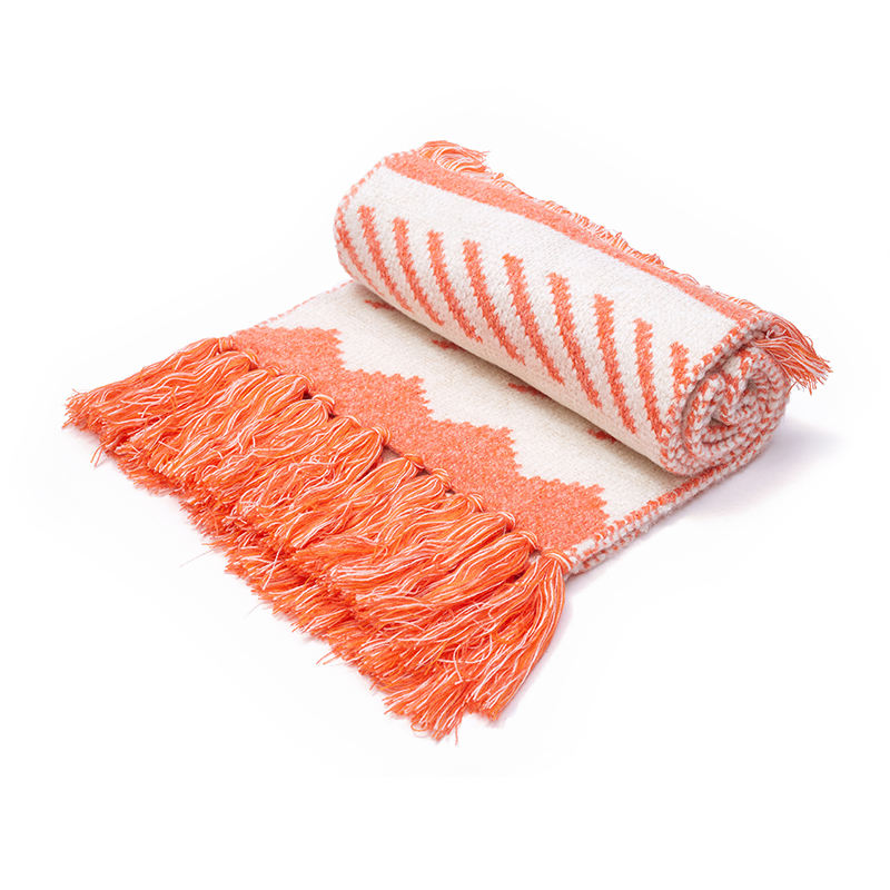 Lady Fashion 100% Cashmere Winter Scarf Warm Long Pure Color Shawl with Dot and Leaf Pattern Digital Printing for Adult Women