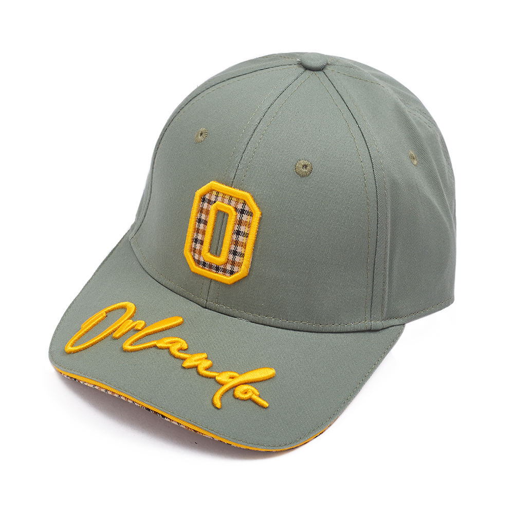 OEM Cheap Custom 6 Panel Unisex Embroidered Baseball Hats Cotton Fabric Adjustable Size Two Tone Curved Brim Baseball Caps