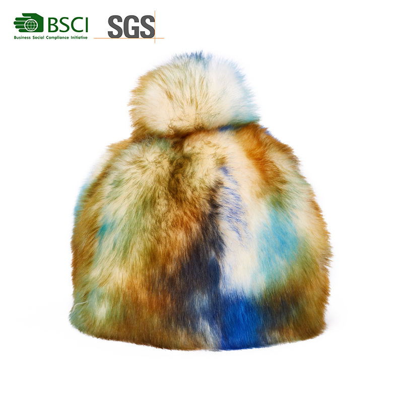Winter Women Mink Fur Hats Real fox Fur Pom Pom Hats Wholesale