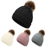 Cheap Girl Winter Baby Beanie Hat With Pom Poms