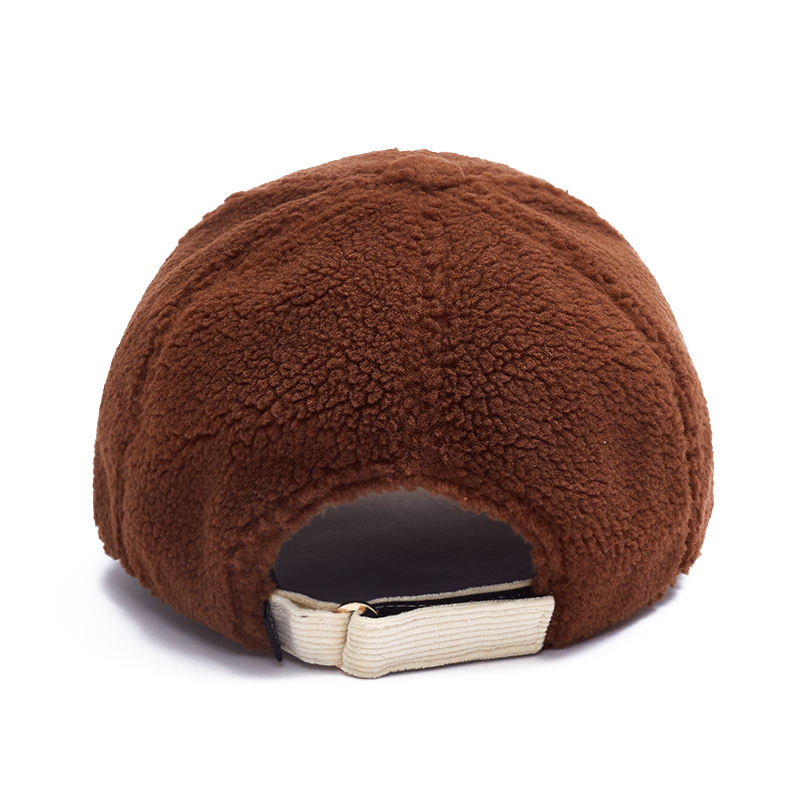 Fashion Pure Color Cozy Fur Wool Snapback Caps Winter Thicken Warm Plush Fuzzy Fluffy Sports Wool Baseball Hat for Women