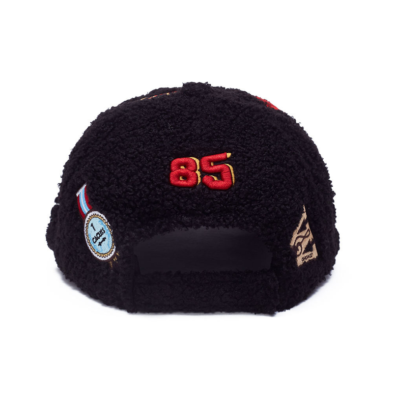 Customizable 6-Panel Oxford Fabric Baseball Cap Fitted Sport Hat with Embroidered Dot & Fruit Pattern for Men & Women