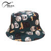 Bulk Custom Logo Summer Children Cotton Animal Print Adjustable Color Bucket Hats for Babies