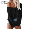 Custom Designers Plus Size Oversized Women Ladies Girl Cashmere Jacquard Knitted Sweaters