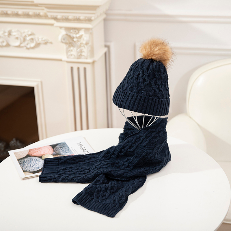 Wholesale Manufactures Comfortable Kids Knitted Hat Beanies Scarf And Beanie Winter For Girls Child Pom Wool Cap