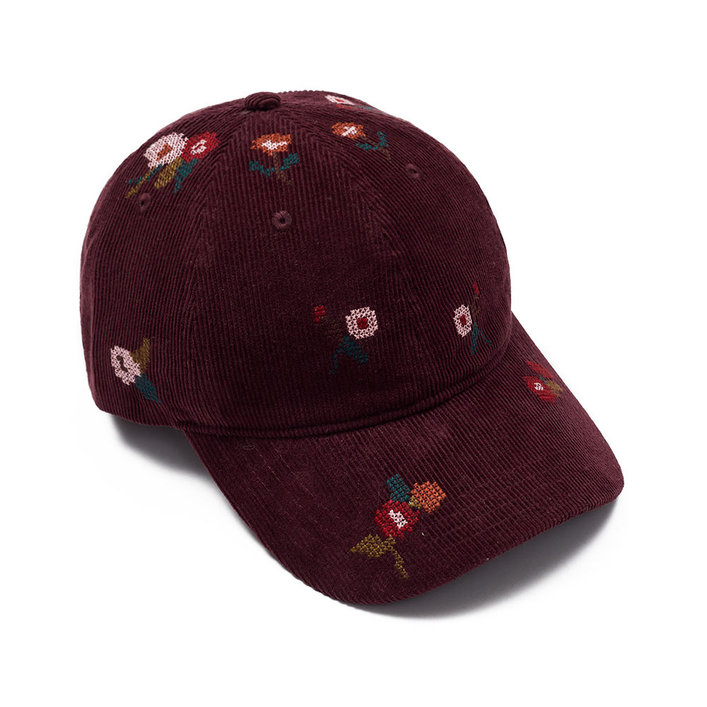 Wholesale Autumn Winter Corduroy Sports Baseball Caps Men Women Solid Color 6 Panel Custom Embroidery logo Curved Brim Dad Hats