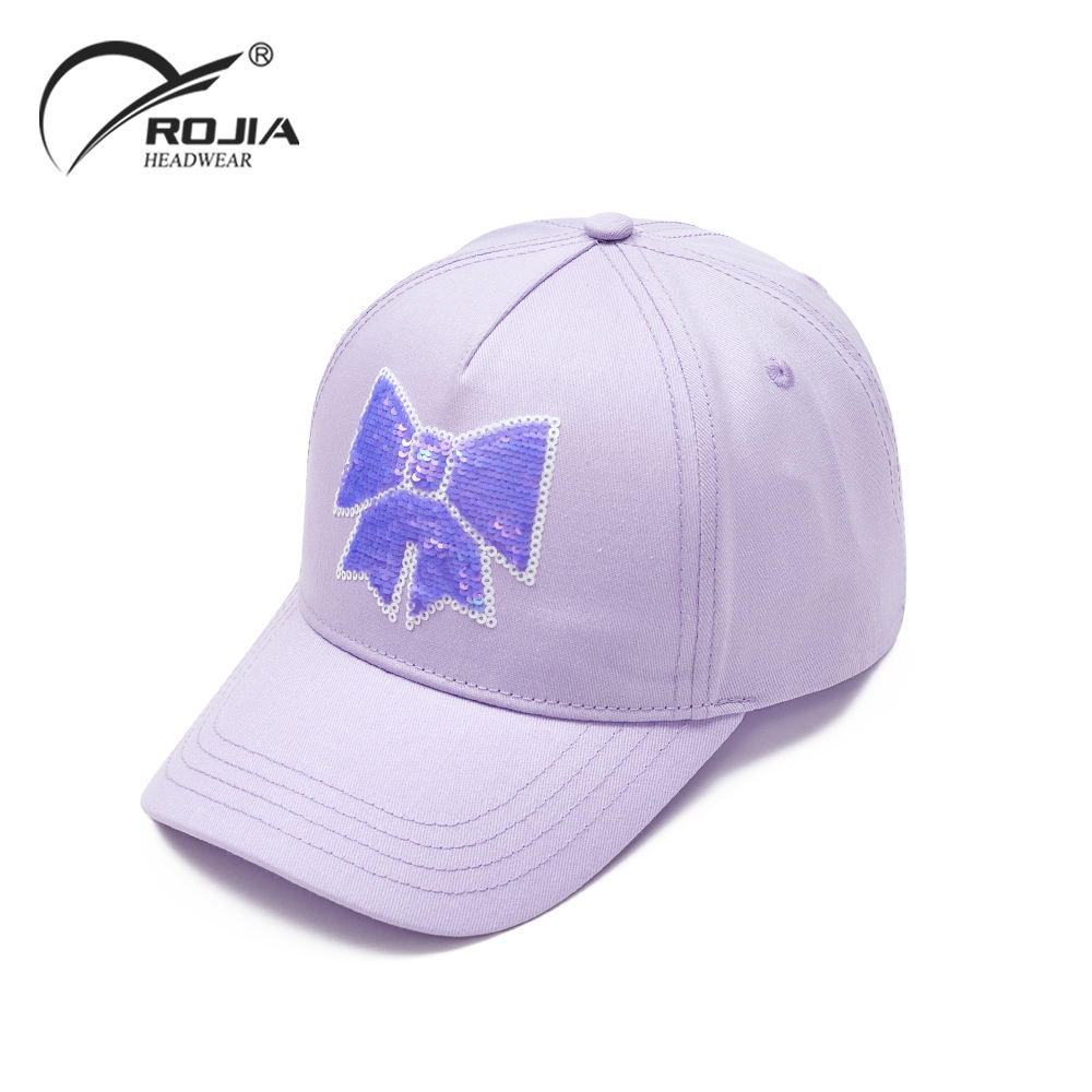 Factory Wholesale Custom Embroidery Bowknot Logo Sequin Sports Baseball Cap Sunscreen Trucker Hat Four Seasons Outdoor Scenes