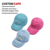 Custom Logo Unisex Vintage Distressed Denim Sport Hats Wholesale Unstructured Soft Washed Cotton Dad Baseball Caps