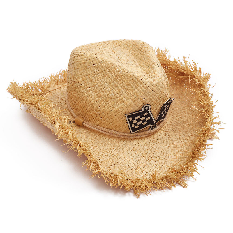Unisex Wide Brim Summer Straw Hat Custom Bottom Print Natural Lifeguard Style. for Men's Travel Fishing Sports Casual Ski