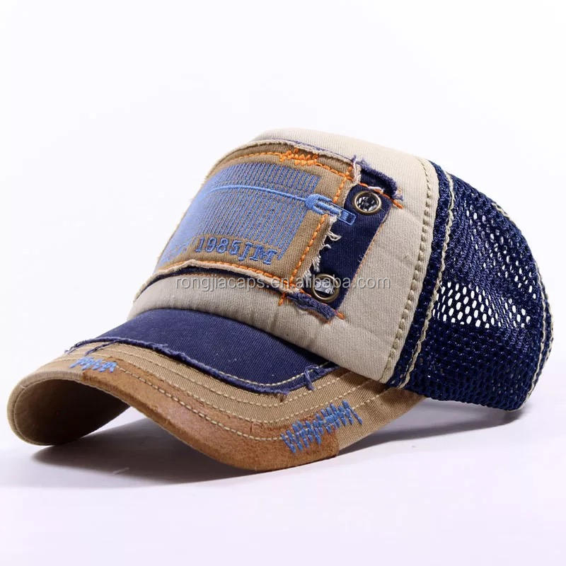 Custom Embroidery 6 Panel Trucker Cap Mesh Cap