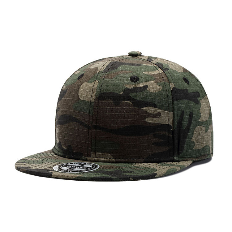 High-end Embroidered Logo Camouflage Cap Flower Quick Drying Sports Caps Flat Brim Hat
