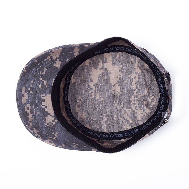 100% Cotton New Vintage Embroidered Unisex Flat Top Outdoor Hiking Camping Cadet Cap Hat