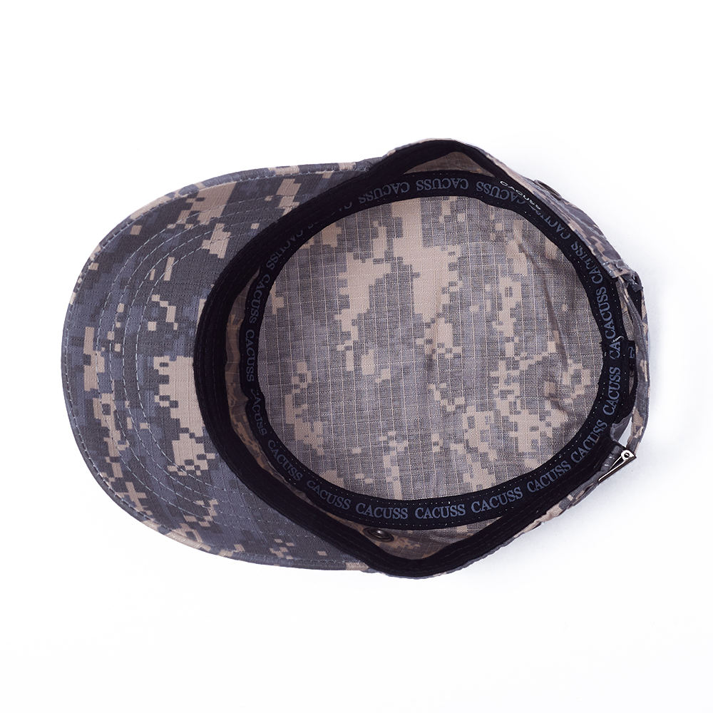 100% Cotton New Vintage Embroidered Unisex Flat Top Outdoor Hiking Camping Cadet Cap Hat