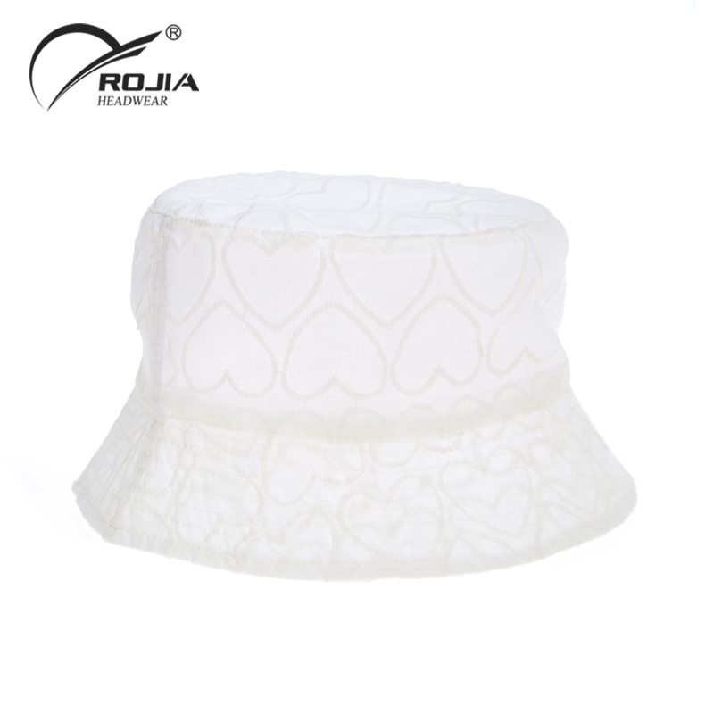 Cute Custom Embroidery Logo 100% Cotton Woven Spring Child Kids Ladies Foldable Bucket Hat